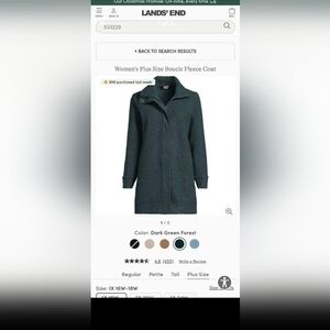 lands End Boucle Fleece Coat